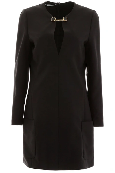 Shop Stella Mccartney Crepe Mini Dress In Black