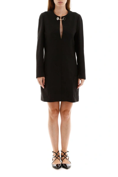 Shop Stella Mccartney Crepe Mini Dress In Black