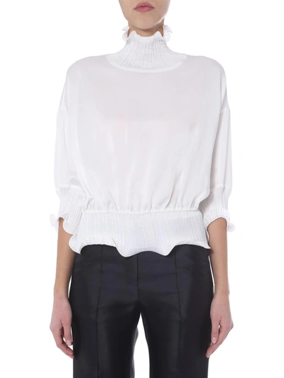 Shop Givenchy Blouse With Volant In White