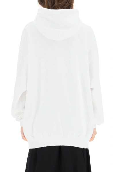 Shop Balenciaga Over Sweatshirt With I Love You Print In White Black