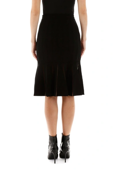 Shop Alexander Mcqueen Knit Skirt In Black