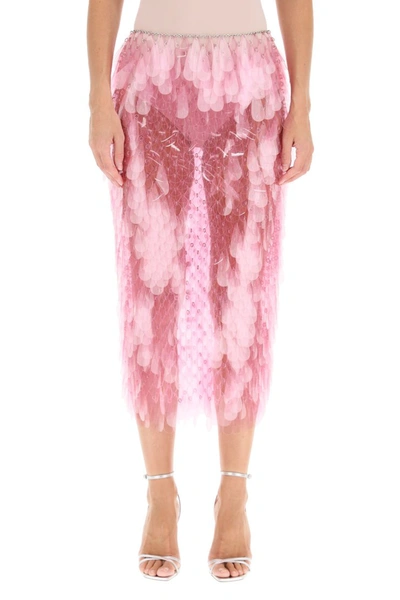 Shop Paco Rabanne Pvc Midi Skirt In Lilac