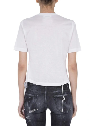 Shop Dsquared2 T-shirt With Drawstring In White