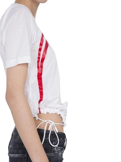 Shop Dsquared2 T-shirt With Drawstring In White