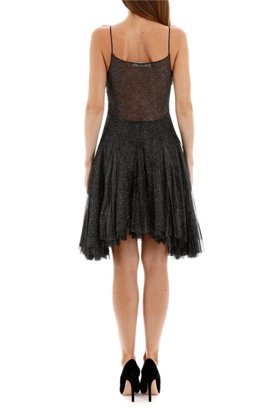 Shop Philosophy Glitter Mini Dress In Black