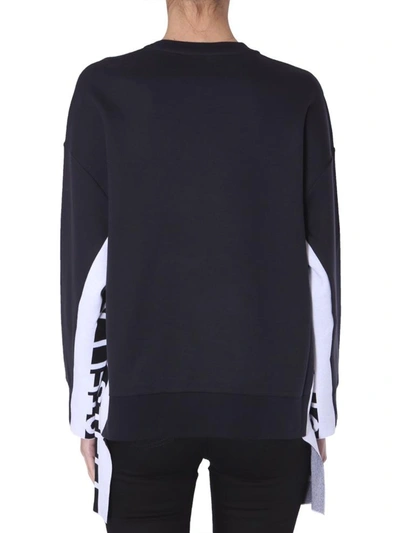 Shop Stella Mccartney Sweatshirt With Logo Inserts In Black