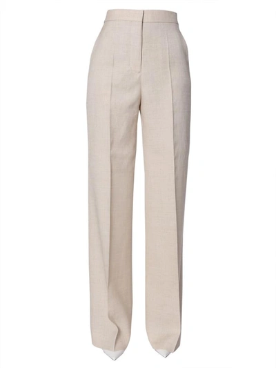 Shop Stella Mccartney Wide-leg Trousers In Beige