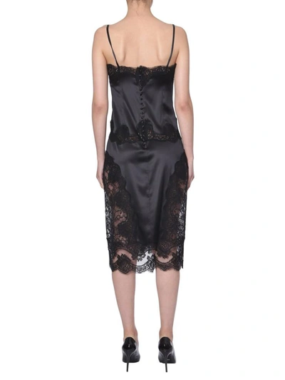 Shop Dolce & Gabbana Dress With Lace Inserts In Black