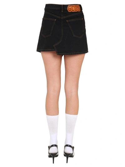 Shop Gcds Twist Skirt In Black
