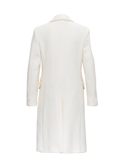 Shop Alberta Ferretti Double-breasted Wool Coat In White