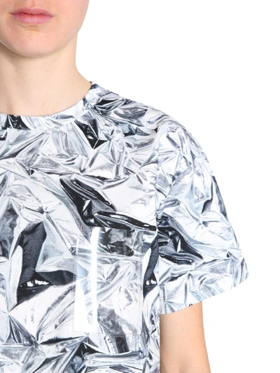 Shop Mm6 Maison Margiela Regular Fit T-shirt In Silver