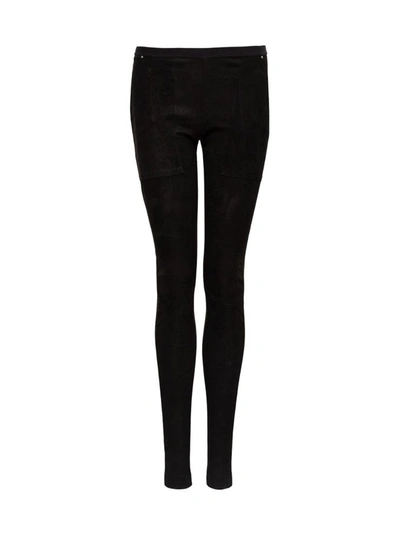 Shop Rick Owens Leather Tecuatl Leggings In Black