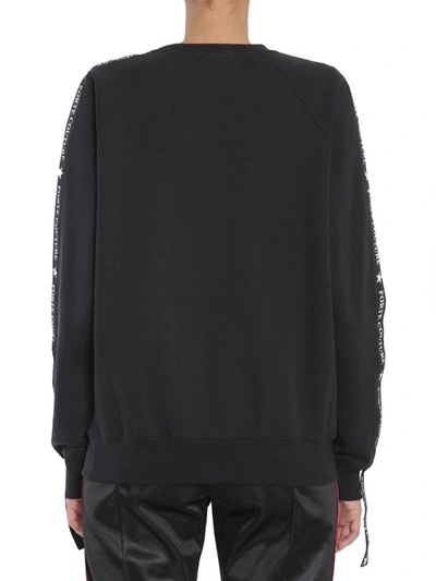 Shop Forte Couture Sweatshirt With Side Logo Band In Black