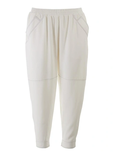 Shop Agnona Pantalone U5015 7205oy N01 In White
