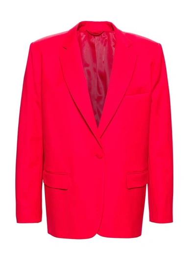 Shop Attico Blazer Jacket In Red