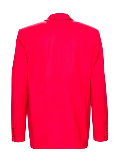 Shop Attico Blazer Jacket In Red