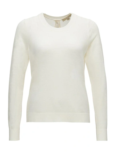 Shop Michael Michael Kors Jumper With Button Closure On The Back In White