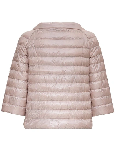 Herno Reversible Quilted Nylon Short Down Jacket In Beige