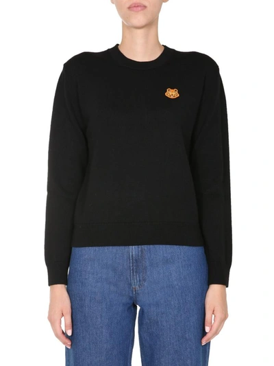 Shop Kenzo Crew Neck Sweater In Black