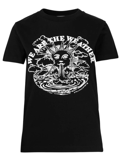 Shop Stella Mccartney T-shirt Sun Motif Nera In Black