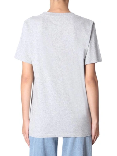 Shop Mm6 Maison Margiela Round Neck T-shirt In Grey