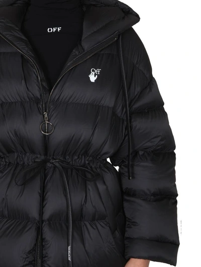 Shop Off-white Down Jacket With Coulisse In Black
