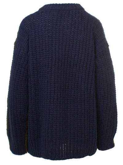 Shop See By Chloé Green And Blue Sweater In Black