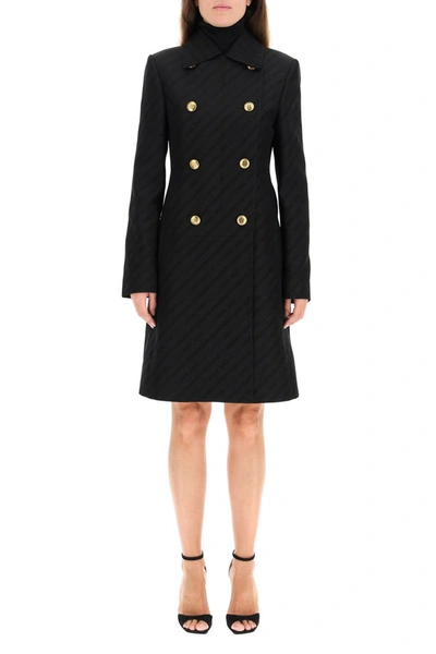 Shop Givenchy Chaîne Coat With 4g Buttons In Black