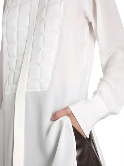 Shop Bottega Veneta Quilted Shirt In White