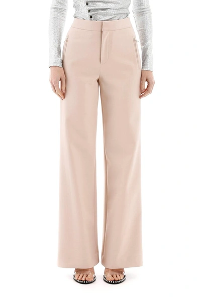 Shop Area Palazzo Pants With Crystals In Nude