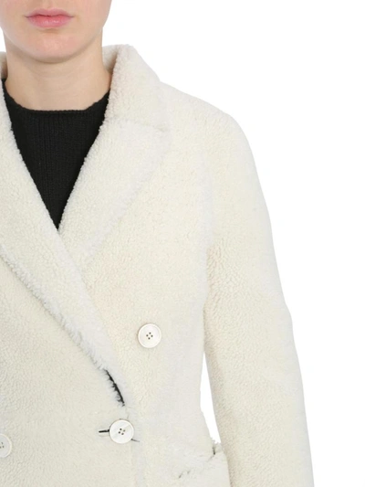 Shop Alexander Mcqueen Double Breasted Coat In White