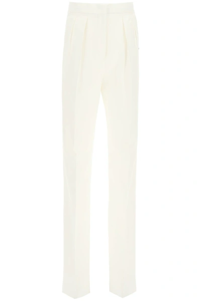 Shop Sportmax Tailored Trousers With Pleats In Burro