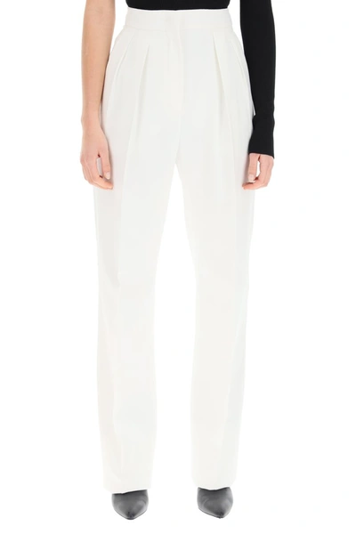 Shop Sportmax Tailored Trousers With Pleats In Burro