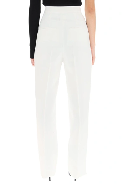 Shop Sportmax Tailored Trousers With Pleats In Burro