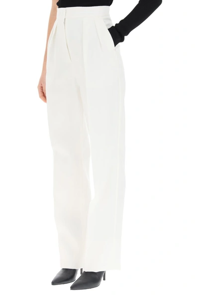 Shop Sportmax Tailored Trousers With Pleats In Burro