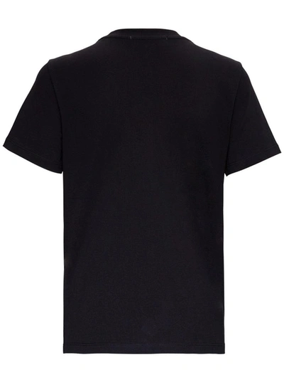 Shop Msgm Jersey T-shirt With Logo Print In Black