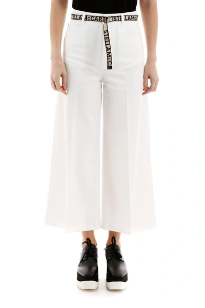 Shop Stella Mccartney Denim Culottes In Organic White