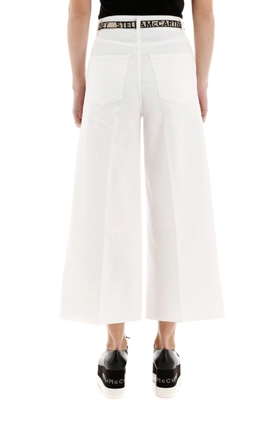 Shop Stella Mccartney Denim Culottes In Organic White