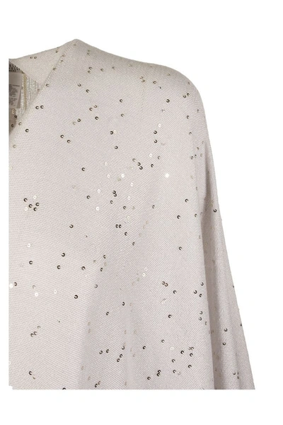 Shop Brunello Cucinelli Poncho In Cashmere And Silk In Natural