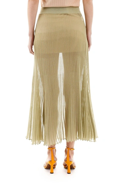 Shop Jacquemus Helado Long Skirt In Green