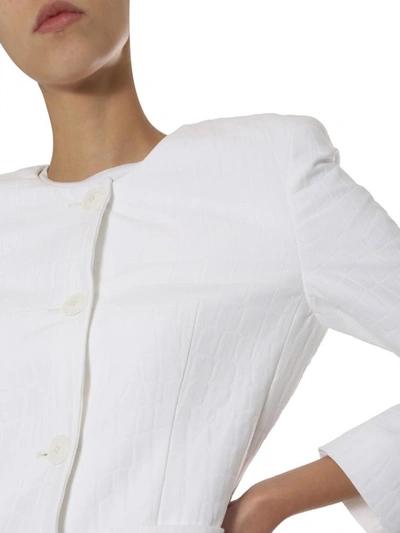 Shop Boutique Moschino Cotton Jacket In White