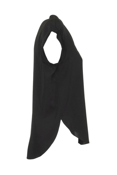 Shop Brunello Cucinelli Silk T-shirt With Monili Details In Black