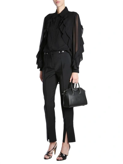 Shop Givenchy Silk Georgette Shirt In Black