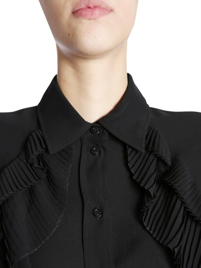 Shop Givenchy Silk Georgette Shirt In Black