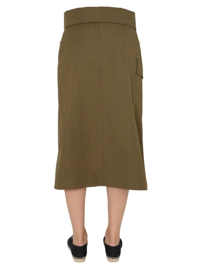 Shop Kenzo Asymmetric Skirt In Brown