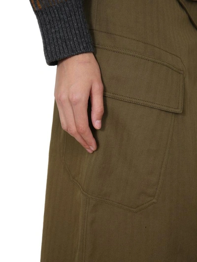 Shop Kenzo Asymmetric Skirt In Brown