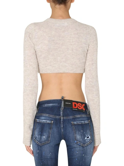 Shop Dsquared2 Cropped Sweater In White