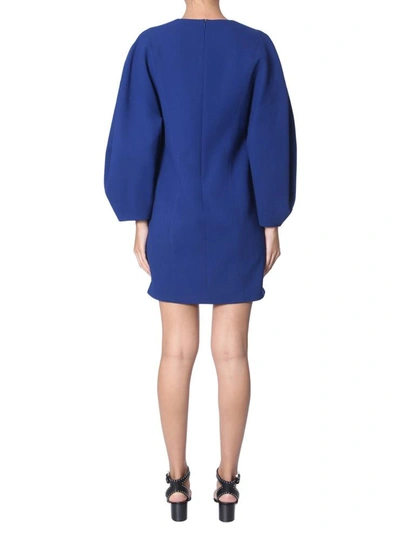 Shop Givenchy Puffed Sleeves Dress In Blue