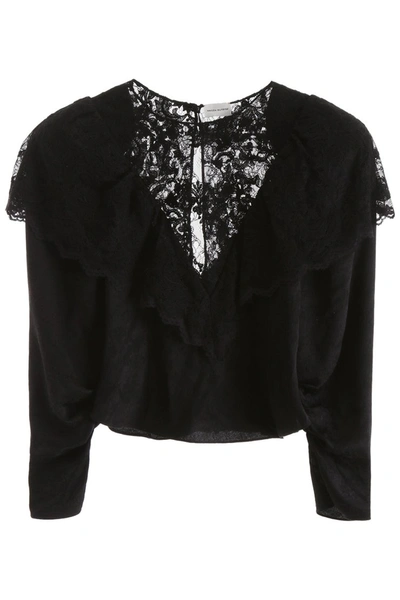 Shop Magda Butrym Alkaamar Blouse In Black