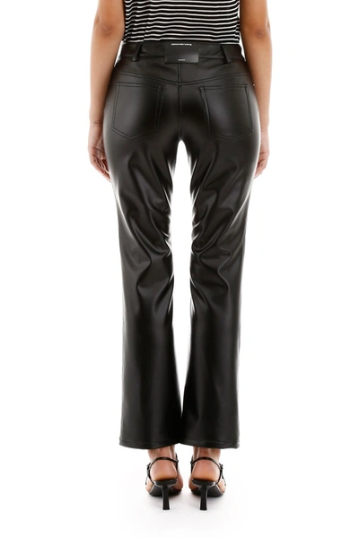 Shop Alexander Wang Faux Leather Trousers In Black